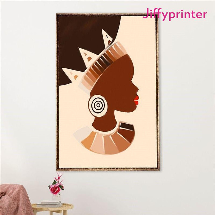 African American Afro Black Queen Art Black Girl Vertical Poster Gift For Afro Black Queen American