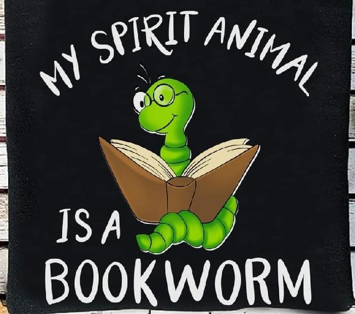 My Spirit Animal Is A Bookworm Funny T-shirt Gift For Books And Worm Lovers