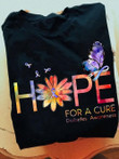 Hope For A Cure Diabetes Prevention Corlorful Butterfly Tshirt Gift For Diabetes Fighter Diabetes Support