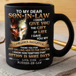From Mother In Law To Don In Law I Didn't Give You The Gift Of Life Option Is Some Days Wolf Drinking Mug Gift For Loved Son In Law