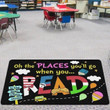 On The Places You Will Go When You Read Classroom Doormat Gift For Reading Lovers Kid Schools
