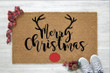 Merry Christmas Reindeer Christmas Welcome Doormat Gift For Christmas Holiday Lovers Winter Decor