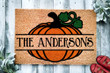 Pumpkins Happy Thanksgiving Holiday Personalized Doormat Gift With Custom Family Name For Thanksgiving Holiday Lovers Winter Decor