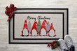 Merry Christmas Gnomes Family Doormat Gift For Christmas Holiday Lovers Home Winter Decor