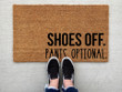 Shoes Off Paints Optional Funny Welcome Doormat Gift For Housewarming House Owners Home Decor
