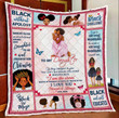 Mom To Daughter Whisper Back I Am The Storm, Black Woman Quilt Blanket For Mom