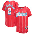 Jazz Chisholm Jr. Miami Marlins 2021 City Connect Player Jersey Red