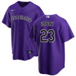 Colorado Rockies Kris Bryant 23 Purple Alternate Team Jersey Gift For Rockies Fans