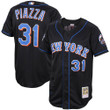 Mike Piazza New York Mets Alternate 2000 Cooperstown Collection Jersey Black
