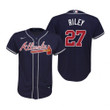Atlanta Braves #27 Austin Riley 2020 Alterante Navy Jersey Gift For Braves Fans