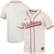 Alabama Crimson Tide Full-button Baseball Jersey Natural