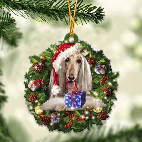 Afghan Hound and Christmas gift for Afghan Hound lover ornament Festive christmas tree decoration gift for Him For Her