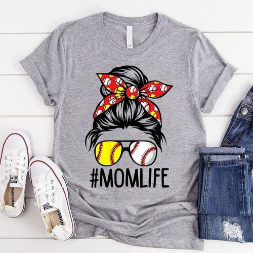 #momlife lady baseball sports t-shirt Tshirt Hoodie Sweater