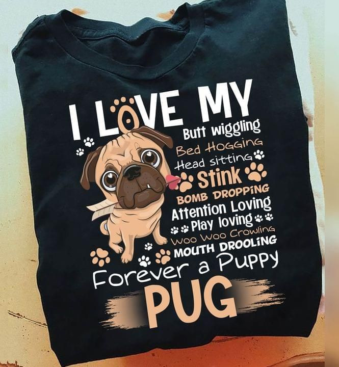 I Love My Stink Attention Loving Playing Loving Baby Pug T-Shirt Gift Fot Pugs Lovers Pugs Moms