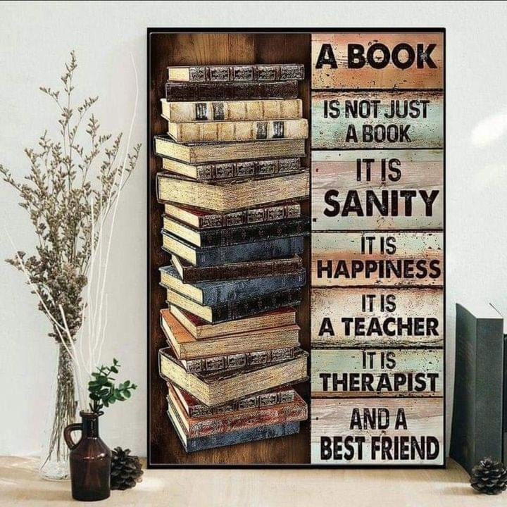 A Book Is Not Just A Book And A Best Friend Poster Canvas Gift For Book Lovers