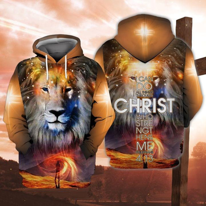 I Can Do All Things Through Christ Who Strengthens Me 3D Designed Allover Hoodies Gift For Jesus Believers