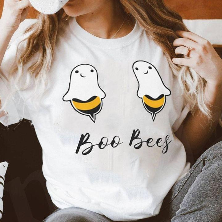 Boo Bees Funny Cute Bee Ghost Happy Halloween Cosplay Party Tshirt Gift For Bee Lovers