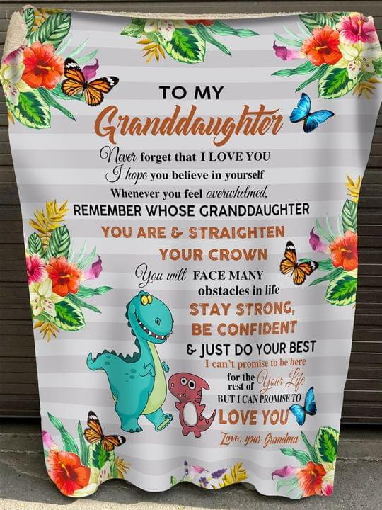 To My Granddaughter Never Forget That I Love You I Hope You Believe In Yourself Love Your Grandma Gift For Granddaughter