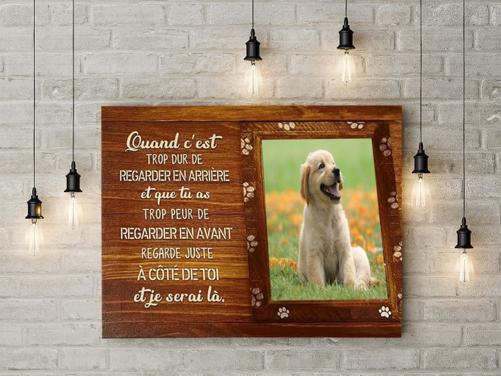 quand c'est trop dur de Custom Name Dog Memorial Pet Lovers Poster