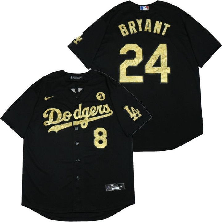 Los Angeles Dodgers Tribute Kobe Bryant #24 2020 Black Jersey