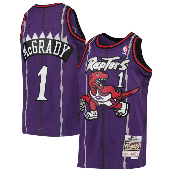 Tracy McGrady Toronto Raptors 1998-99 Hardwood Classics Throwback Jersey Purple