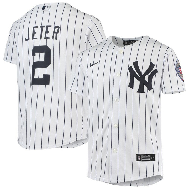New York Yankees Derek Jeter White Hall Of Fame Player Jersey Ver2 Gift For New York Yankees Fans