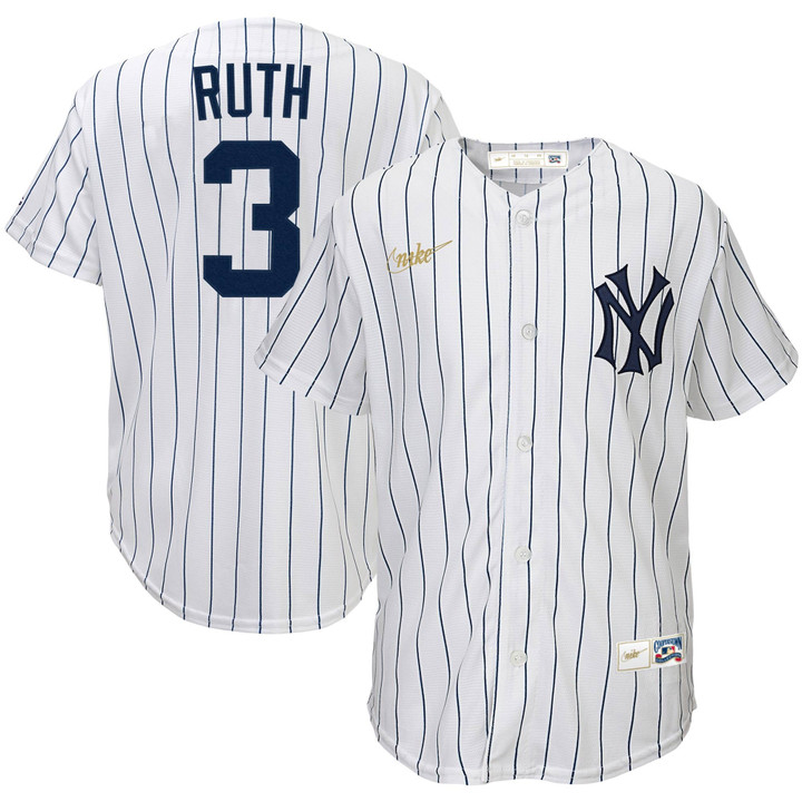Babe Ruth New York Yankees Home Cooperstown Collection Player Jersey White