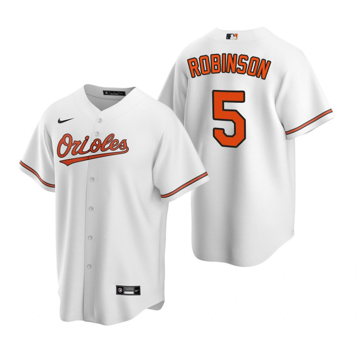 Mens Baltimore Orioles #5 Brooks Robinson 2020 Home White Jersey Gift For Orioles Fans