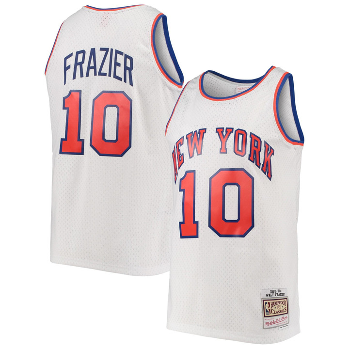 Walt Frazier New York Knicks Hardwood Classics White Jersey gift for New York Knicks fans