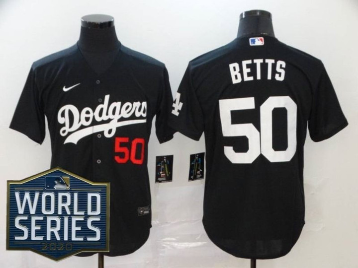 Los Angeles Dodgers Mookie Betts #50 2020 Black Jersey