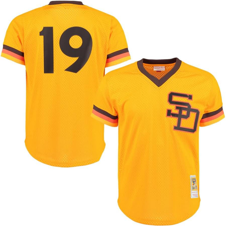 Tony Gwynn San Diego Padres 1982 Cooperstown Collection Mesh Batting Practice Jersey Gold