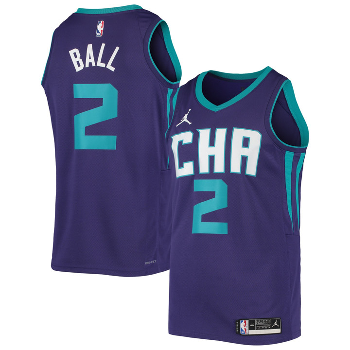LaMelo Ball Charlotte Hornets Jordan 2020-21 Jersey Statement Edition Purple