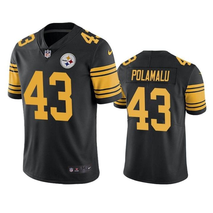 Pittsburgh Steelers Troy Polamalu Color Rush Limited Black Jersey