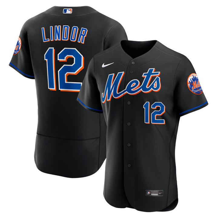 Francisco Lindor New York Mets 2022 Alternate Player Jersey Black