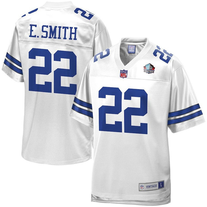 Dallas Cowboys Emmitt Smith White Vintage Retired Player Jersey
