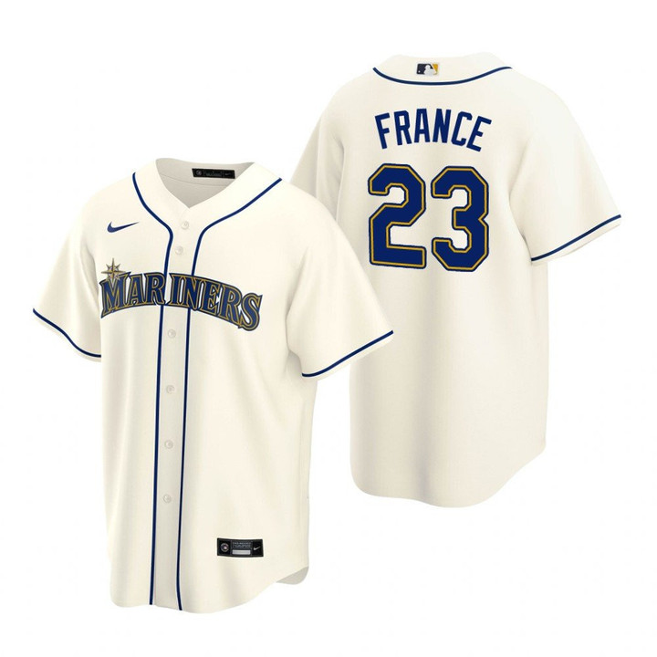 Mens Seattle Mariners #23 Ty France 2020 Alternate Cream Jersey Gift For Mariners Fans