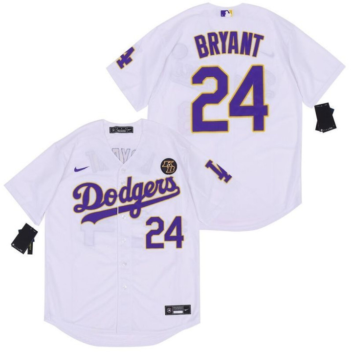 Los Angeles Dodgers Kobe Bryant #24 2020 White Jersey