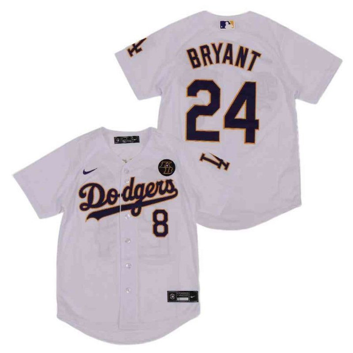 Los Angeles Dodgers Kobe Bryant #24 2020 White Jersey