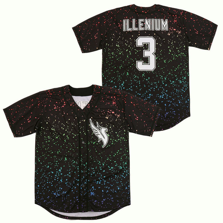 Dj Illenium 3 Spot Edition Black Baseball Jersey