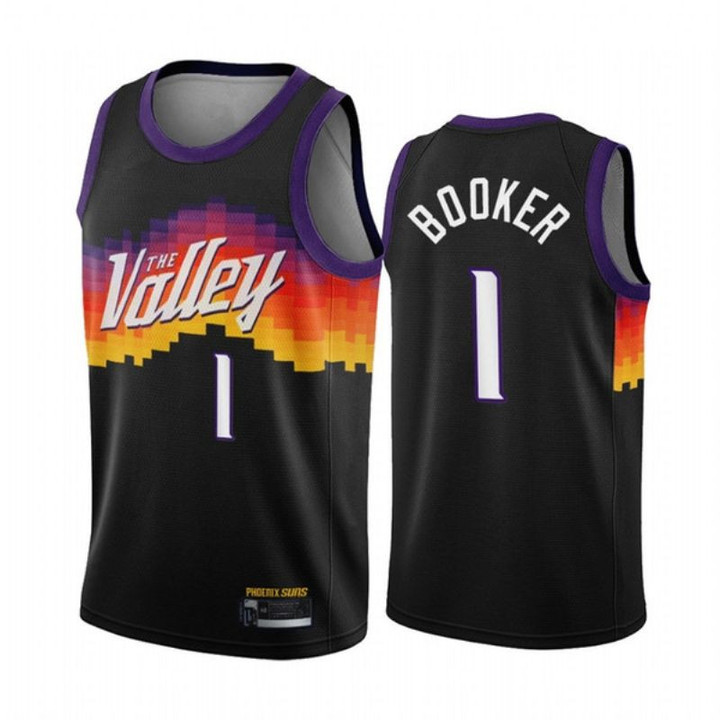 Phoenix Suns Devin Booker #1 2020 Black City Edition The Valley Jersey