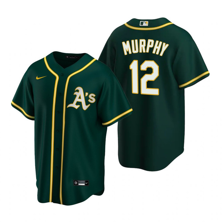 Mens Oakland Athletics #12 Sean Murphy Alternate Green Jersey Gift For Athlectics Fans