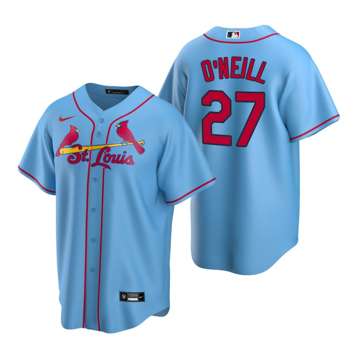Mens St. Louis Cardinals #27 Tyler O'neill Alternate Light Blue Jersey Gift For Cardinals Fans