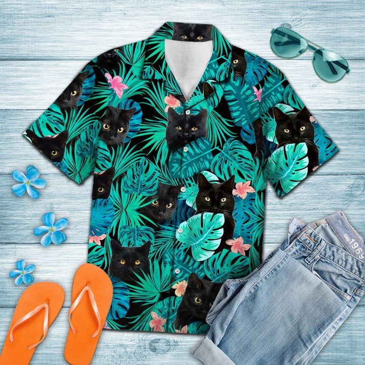 Black Cat Tropical T3006 - Hawaii Shirt For Connor Rainey