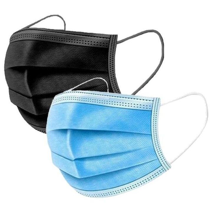 100-Pack: 3 Layer Disposable Protective Face Masks