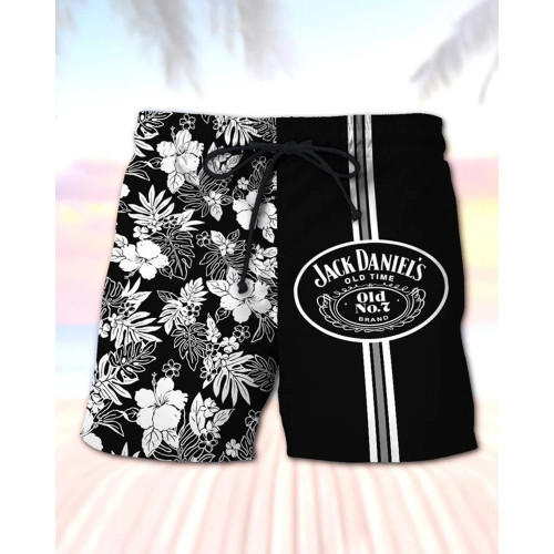 Jack Daniel's - Men's Casual Print Vacation Shorts