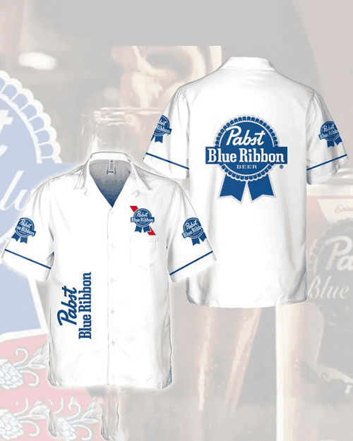Pabst Blue Ribbon - Men's Casual Printed Short Sleeve Shirts