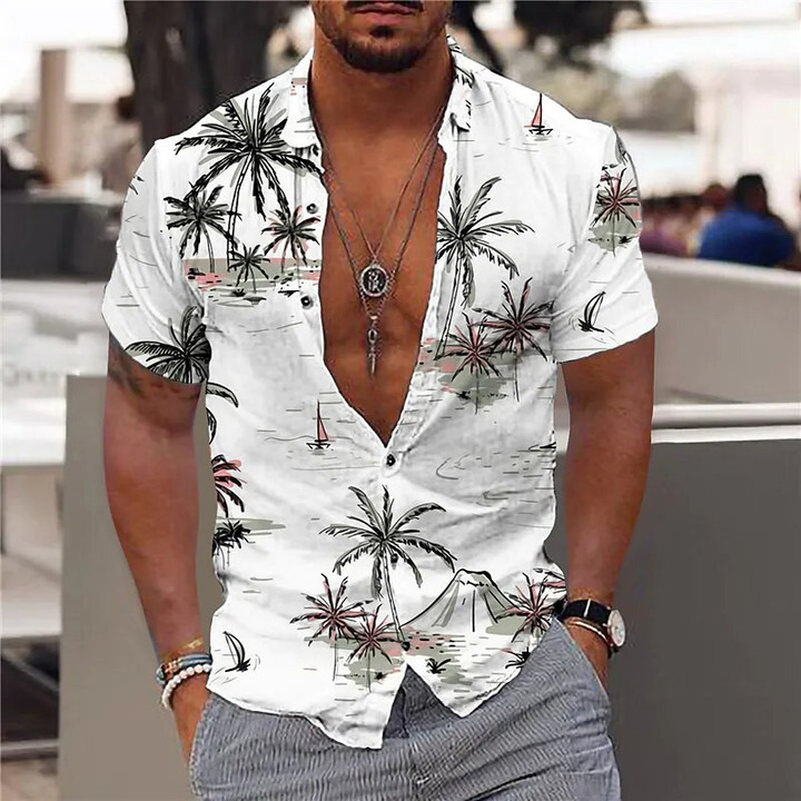 2022 Coconut Tree Shirts For Men 3D Printed