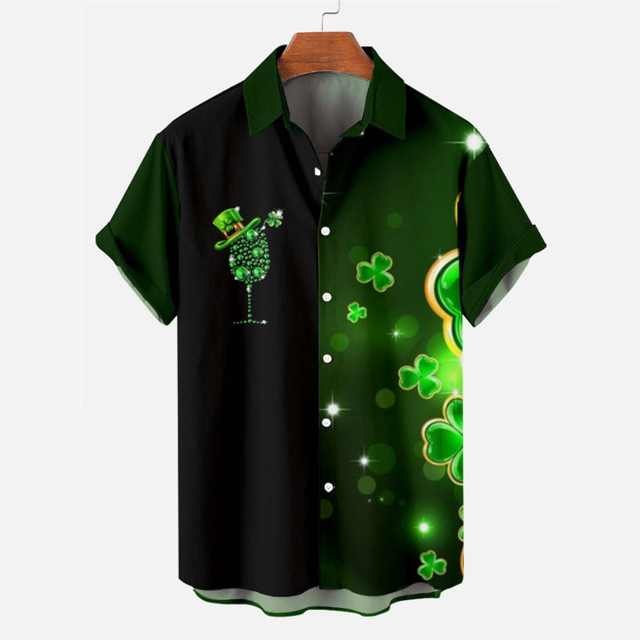 Men's St. Patrick's Day Cocktail Party Short Sleeve Shirt 🔥SALE 50% OFF🔥