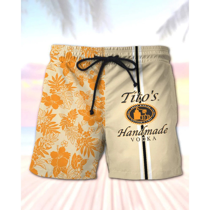 Tito’s Vodka - Men's Casual Print Vacation Shorts