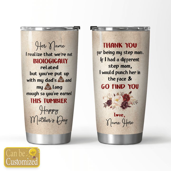 THANK YOU FOR BEING MY STEP MOM - TUMBLER - 58T0422